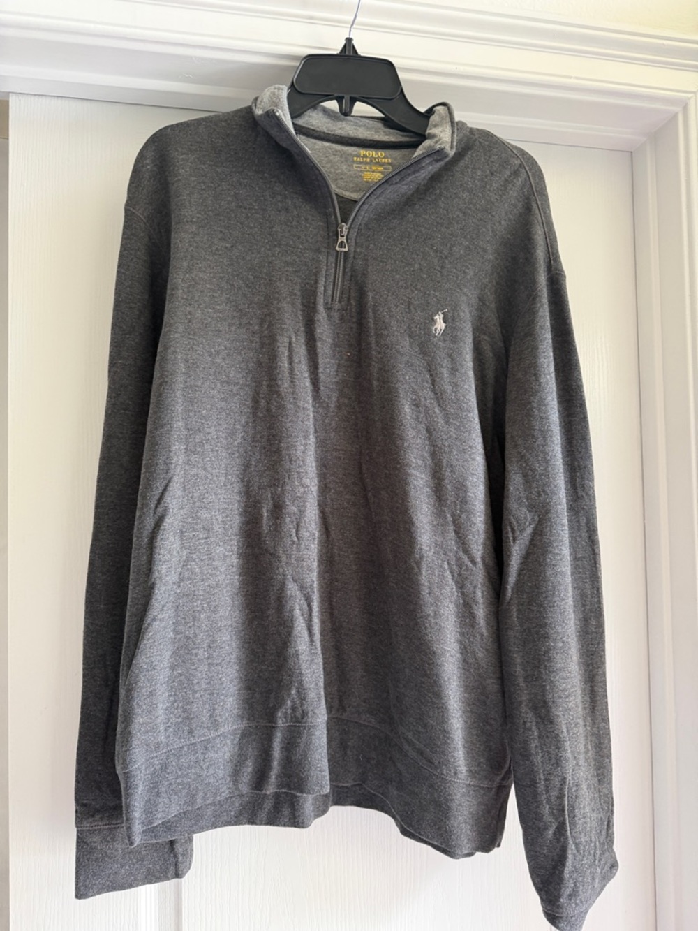 Ralph Lauren Men's Dark Gray Quarter-Zip Sweater